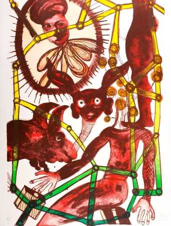 Litografía Toguo - Looking for your Track