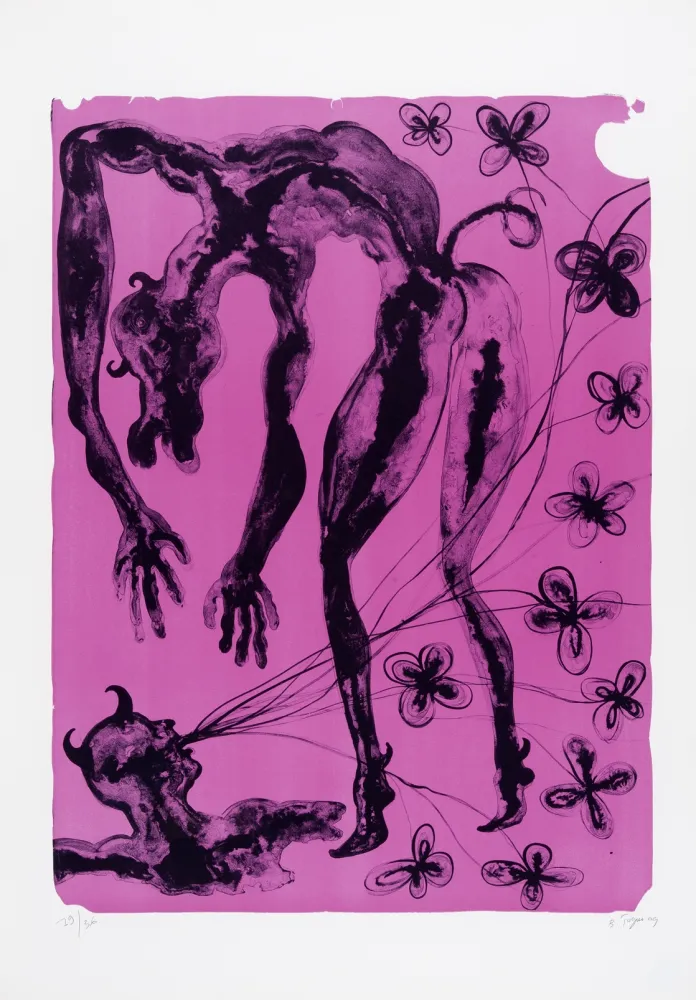 Litografía Toguo - Selfish dinner