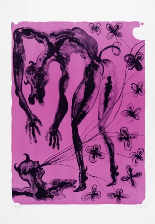 Litografía Toguo - Selfish dinner