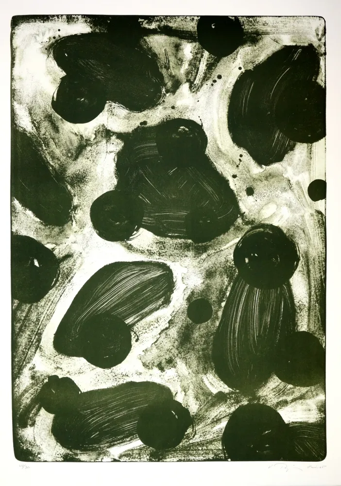 Litografía Tøjner - Recherche de formes dispersées II