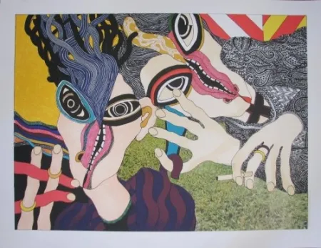 Litografía Tola - Hay mujer, un animal callado que tú aún no conoces