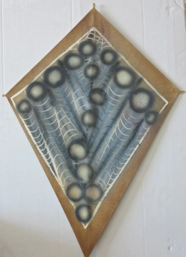 Serigrafía Toledo - Abstract large spider web kite