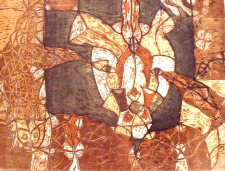 Grabado En Madera Toledo - Autoretrato