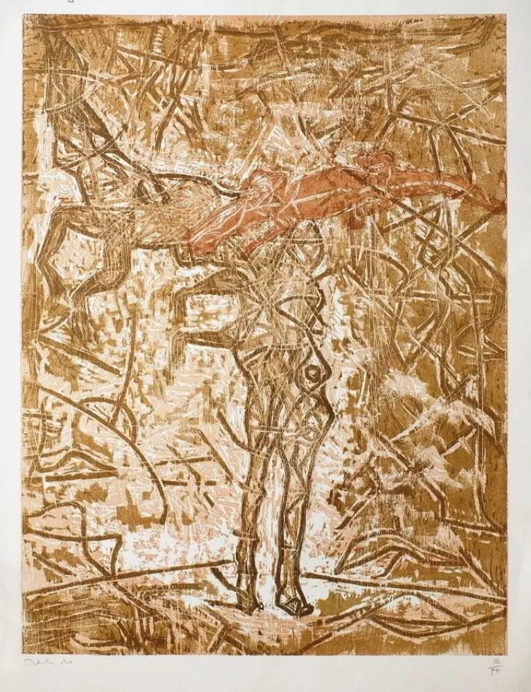 Grabado En Madera Toledo - Crocodrilos de cabeza