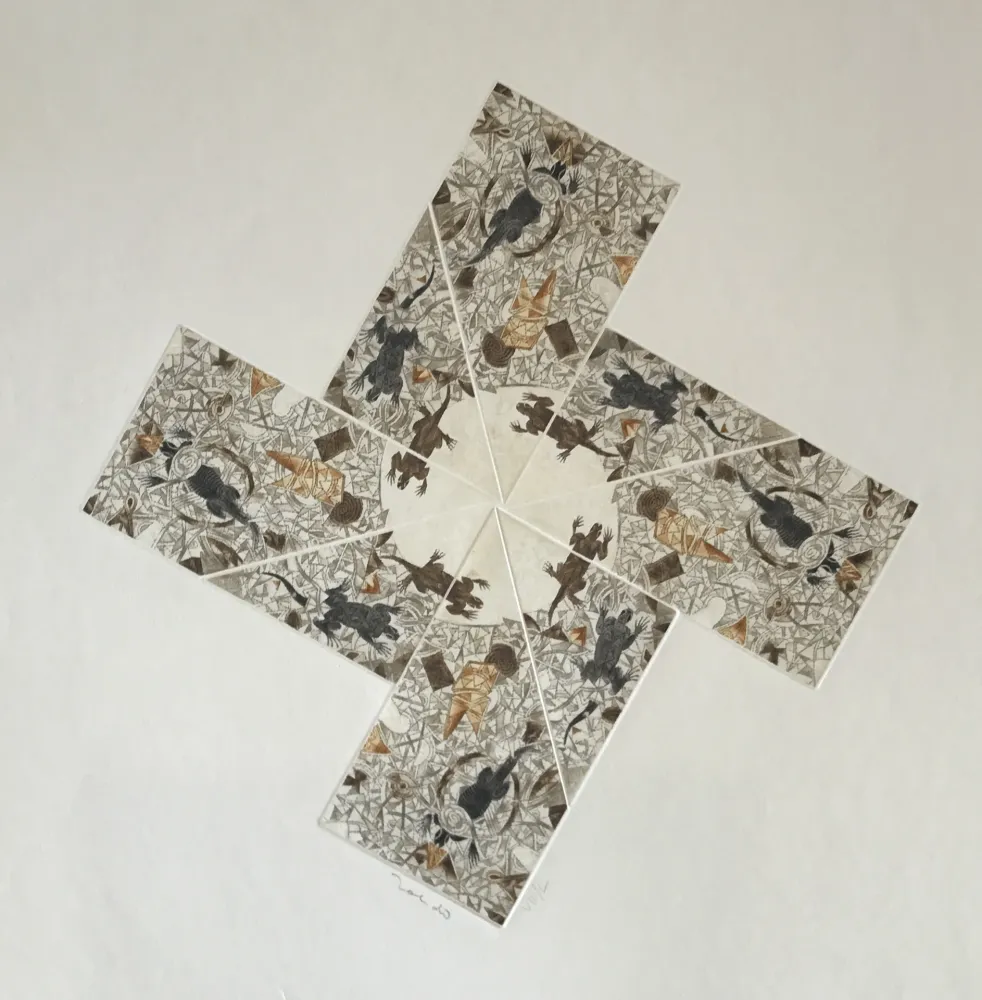 Grabado Toledo - Iguanas