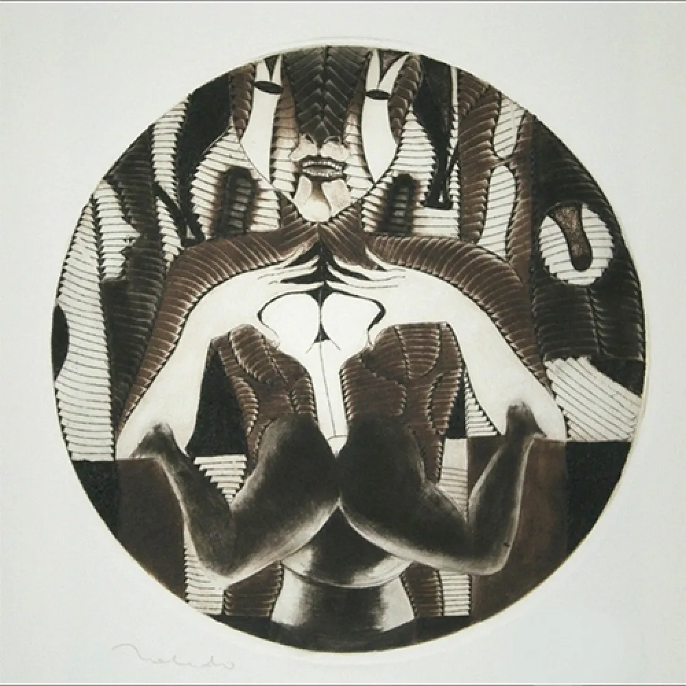 Grabado Toledo - La Miel from Chilam Balam