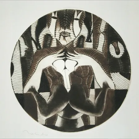 Grabado Toledo - La Miel from Chilam Balam