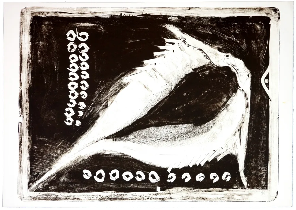 Litografía Toledo - La Raya