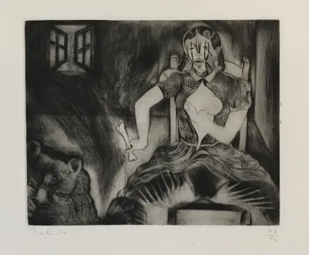 Grabado Toledo - Story of Elena: Lion and Window