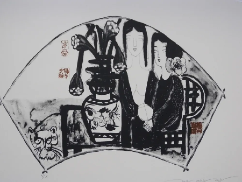 Litografía Tongzhengang - Sisters