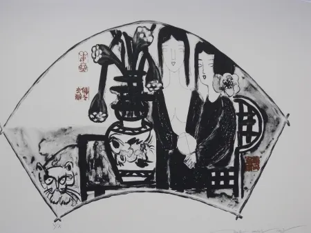 Litografía Tongzhengang - Sisters