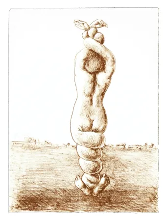 Litografía Topor - 3 Neuf Grâces