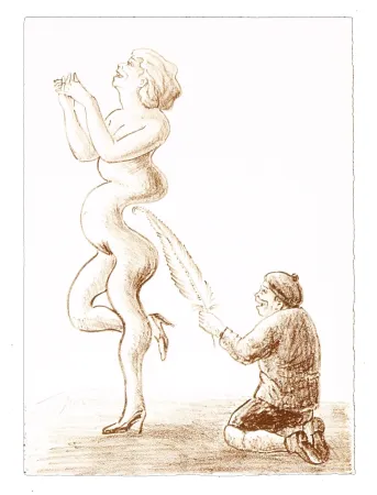 Litografía Topor - 8 Neuf Grâces