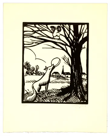 Linograbado Topor - Âpre nez