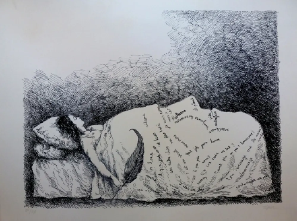 Litografía Topor - Endormie