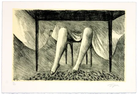 Litografía Topor - La couturière