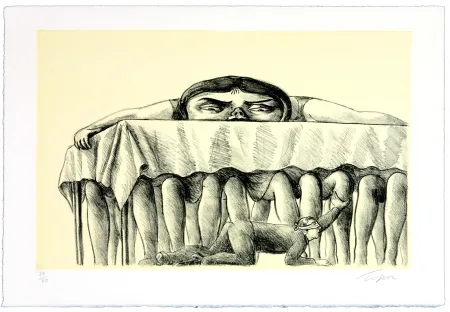 Litografía Topor - La dégustation