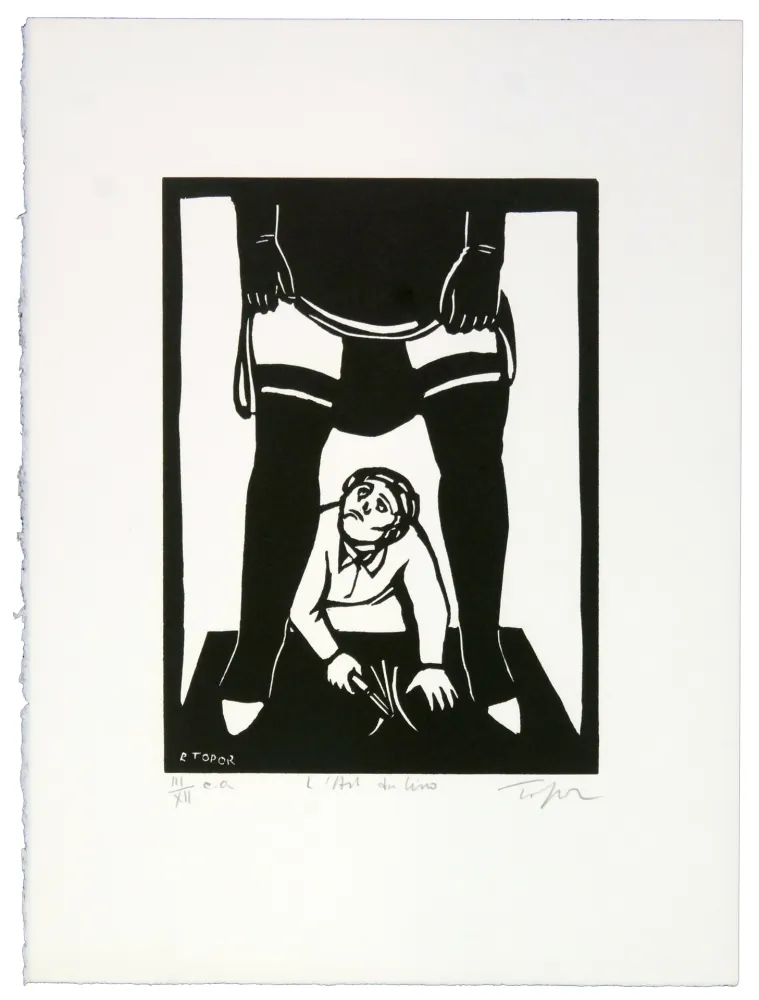 Litografía Topor - La dure école