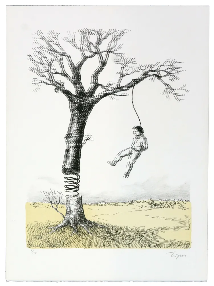 Litografía Topor - La rumba du pendu