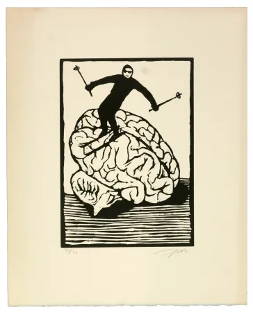 Linograbado Topor - Le style lisse