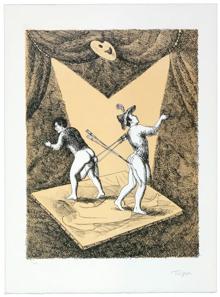 Litografía Topor - Les rois du pinceau