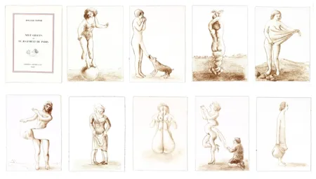 Litografía Topor - Neuf Grâces 