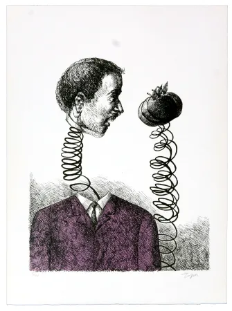 Litografía Topor - Plus près de toi ma pomme