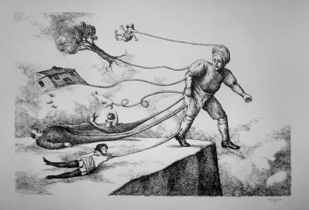 Litografía Topor - Sans titre