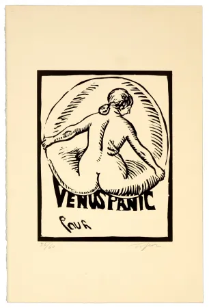 Linograbado Topor - Venus Panic