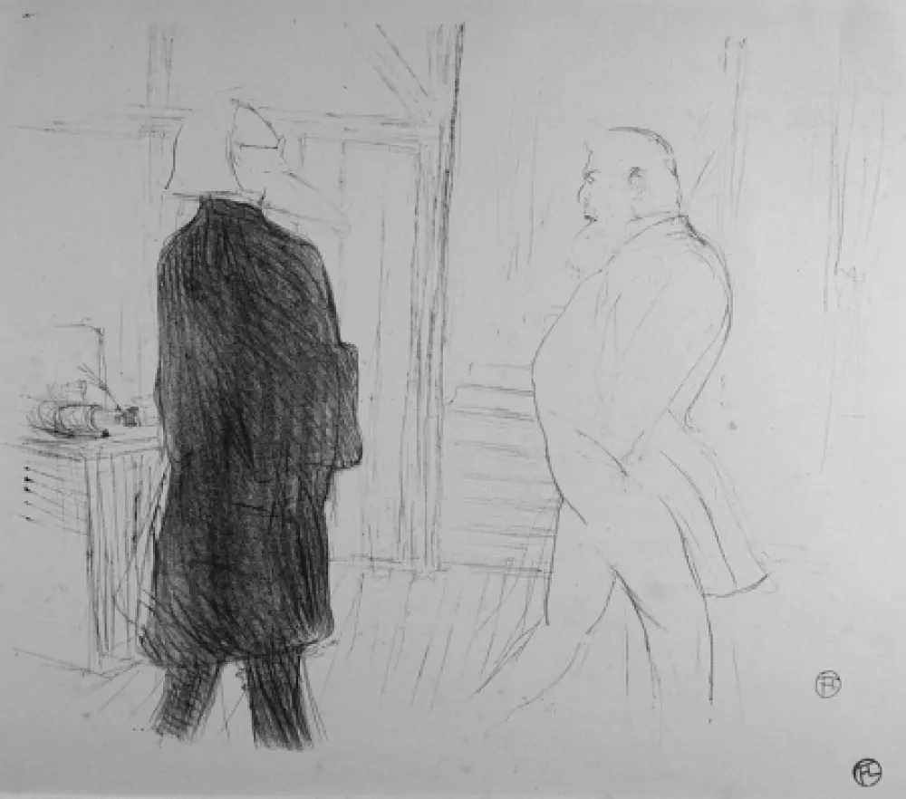 Litografía Toulouse-Lautrec - Antoine et Gémier, dans une Faillite