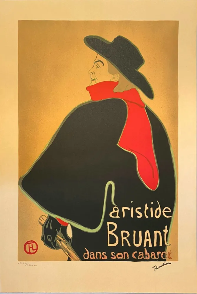 Litografía Toulouse-Lautrec - Aristide Bruant