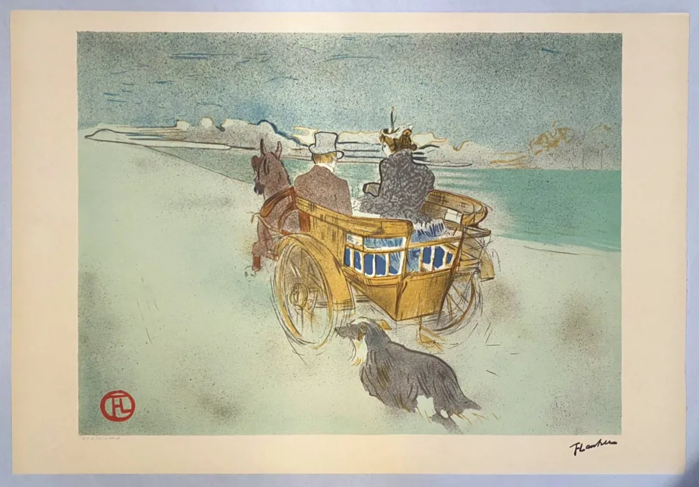 Litografía Toulouse-Lautrec - La charette anglaise