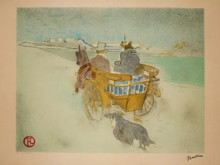 Litografía Toulouse-Lautrec - La charette Anglaise