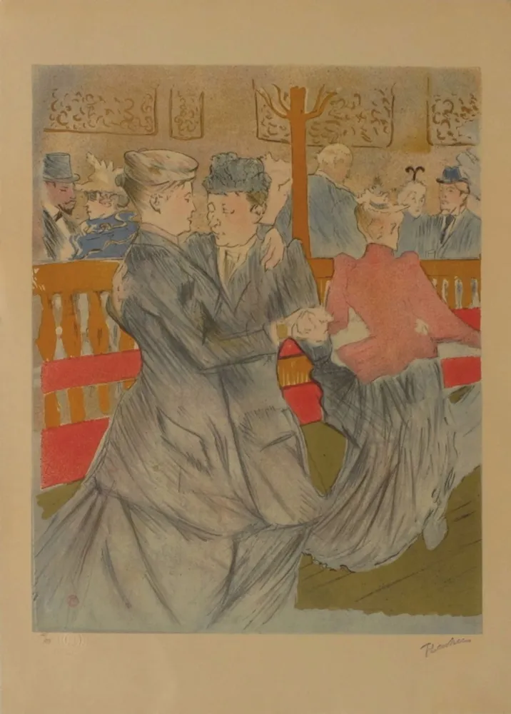 Litografía Toulouse-Lautrec - La danse au Moulin Rouge