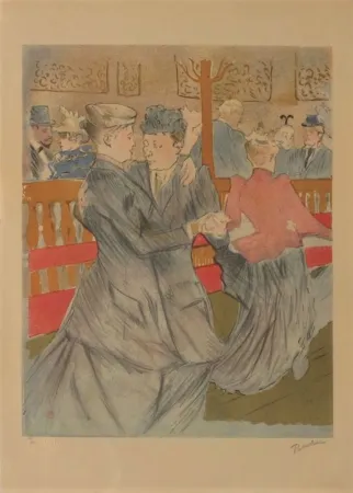 Litografía Toulouse-Lautrec - La danse au Moulin Rouge