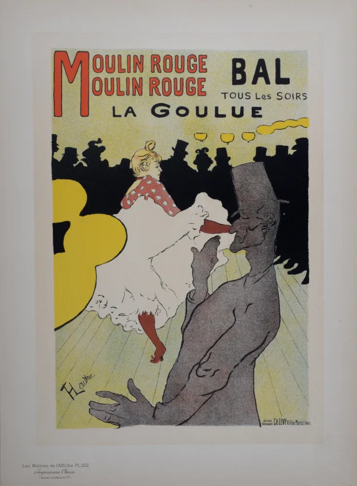 Litografía Toulouse-Lautrec - Moulin Rouge - La Goulue, Les Maitres de L’Affiche, 1898