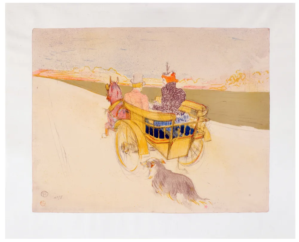 Litografía Toulouse-Lautrec - Partie de campagne