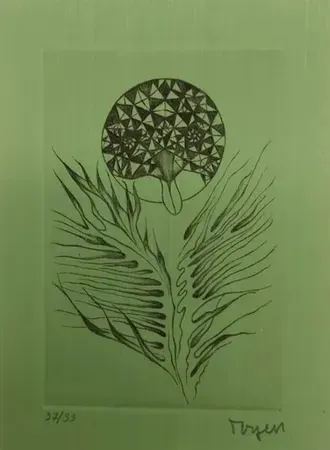 Grabado Toyen - Svatokradezny les a jjine texty  - La forêt sacrilège  (1970) 