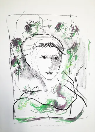 Litografía Treccani - Fanciulla