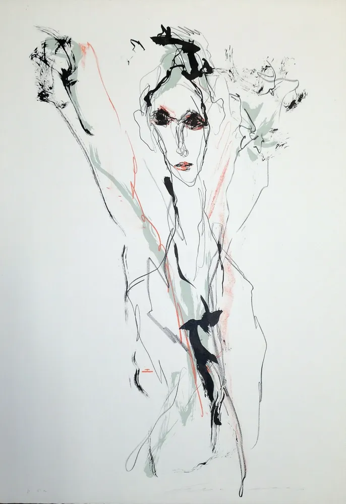 Litografía Treccani - Figura