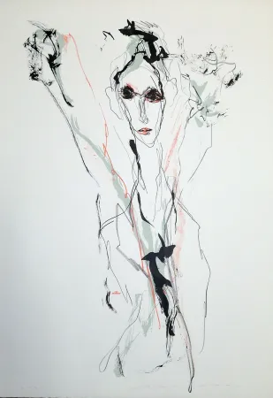 Litografía Treccani - Figura