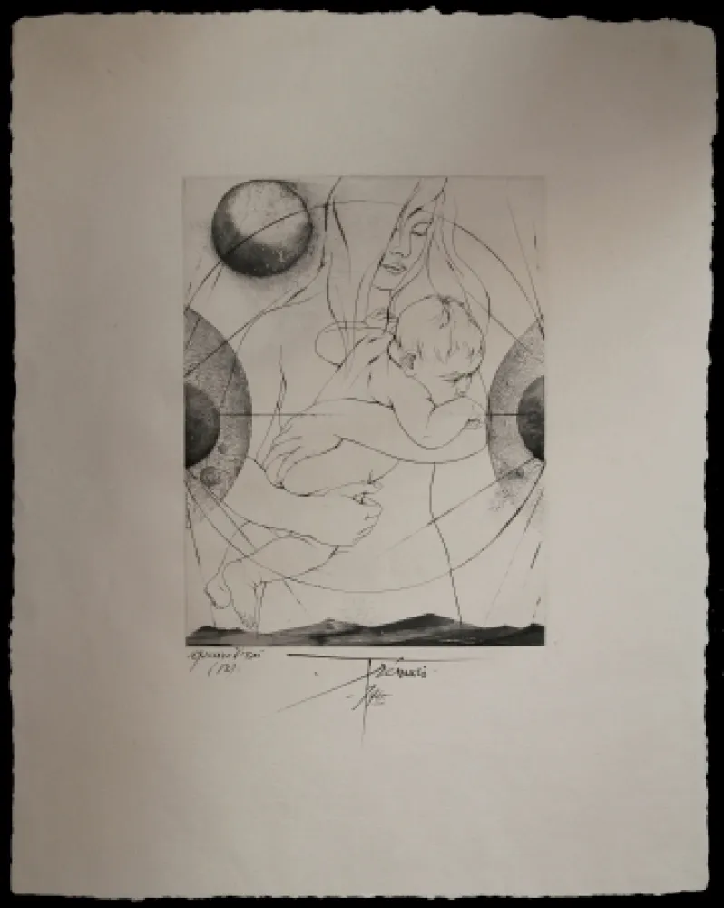 Grabado Trémois - MATERNITE / MATERNITY