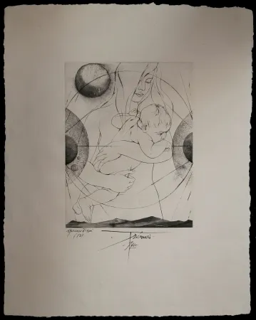 Grabado Trémois - MATERNITE / MATERNITY