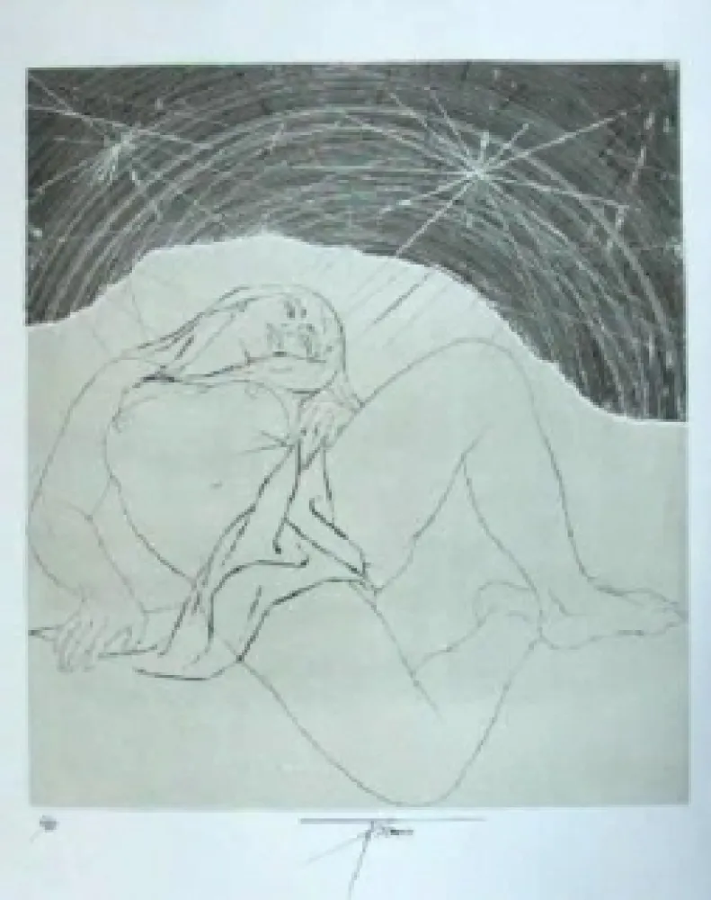 Grabado Trémois - Nu