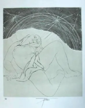 Grabado Trémois - Nu