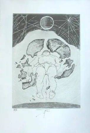 Grabado Trémois - Nu masculin