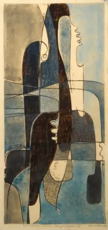 Linograbado Tschudi - Venezianische Rhythmen III