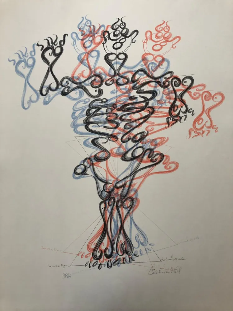 Litografía Tschumi - Barocke Figur