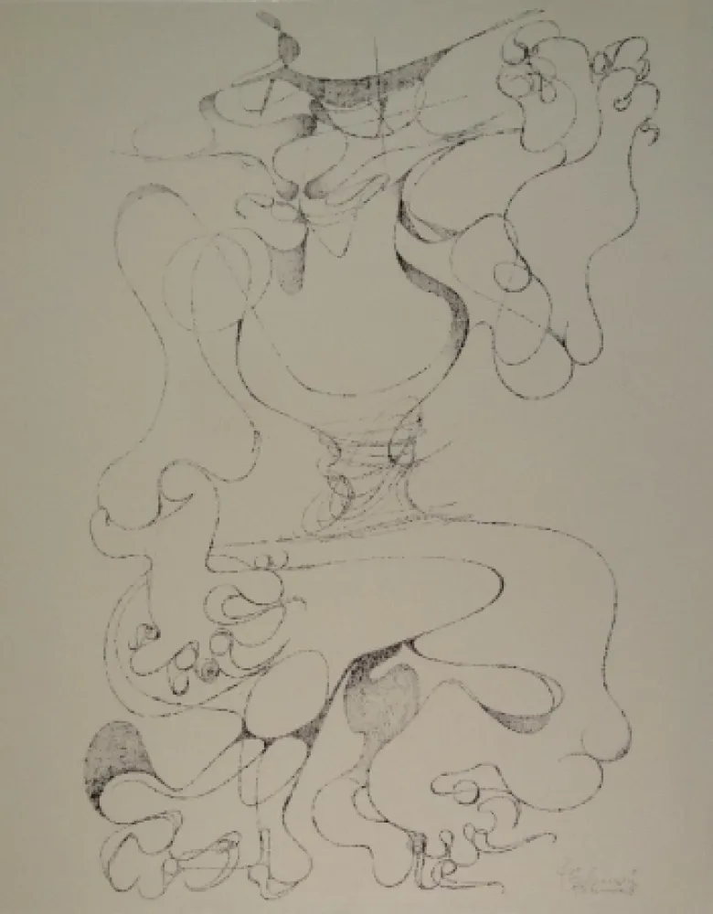 Litografía Tschumi - Spielkatze