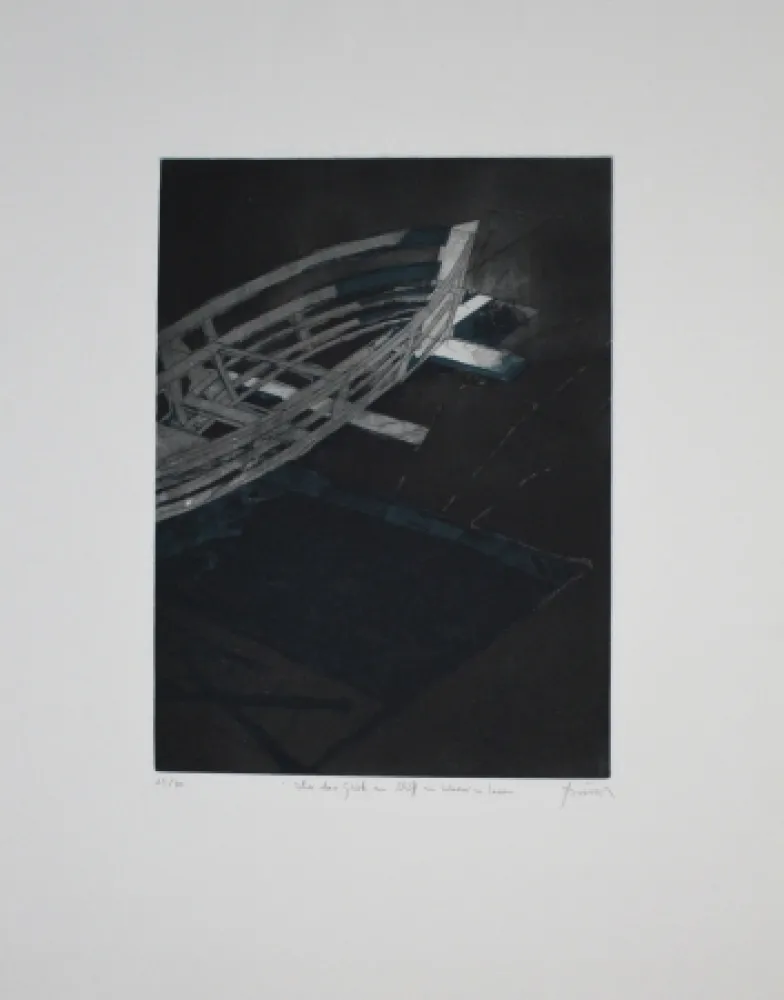 Aguafuerte Y Aguatinta Tuma - Über das Glück ein Schiff zu Wasser zu Lassen